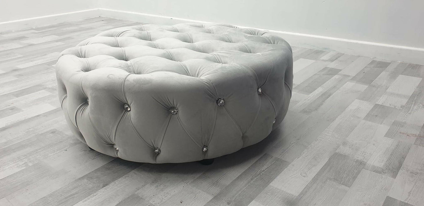 Stella Chesterfield Footstool Round