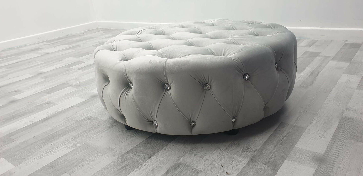 Stella Chesterfield Footstool Round
