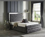 Ambassador Mirrored Bed In Plush Velvet