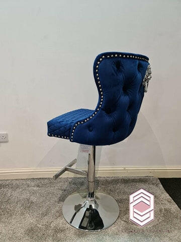 Valentino Barstool - Navy Plush Velvet