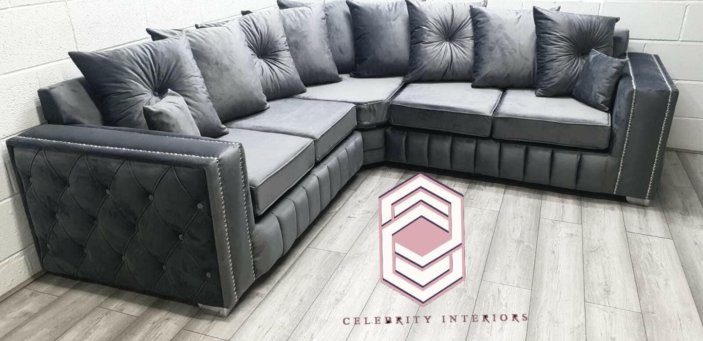 Paris French velvet corner sofa range