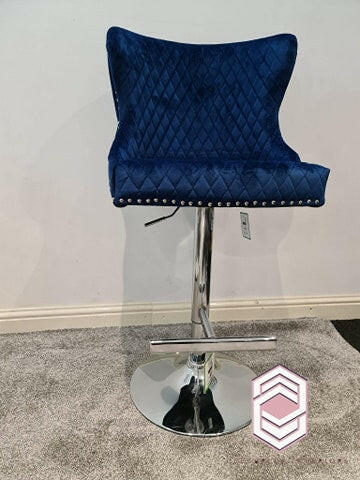 Valentino Barstool - Navy Plush Velvet