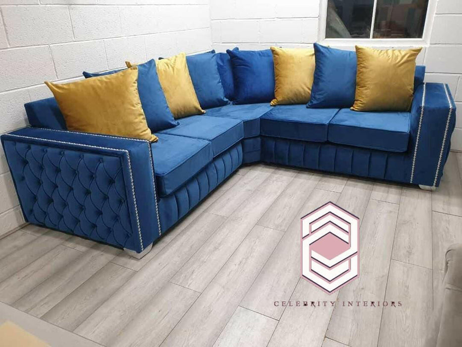 Paris French velvet corner sofa range