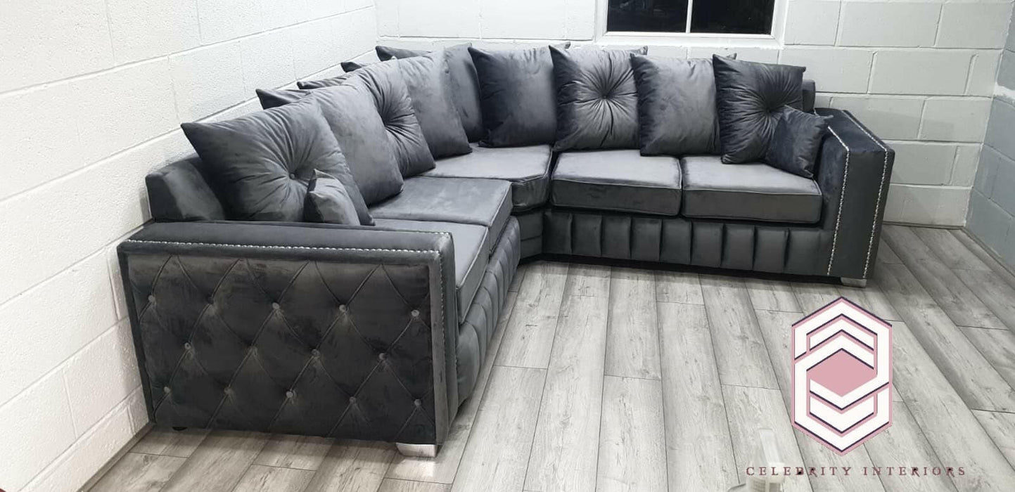 Paris French velvet corner sofa range
