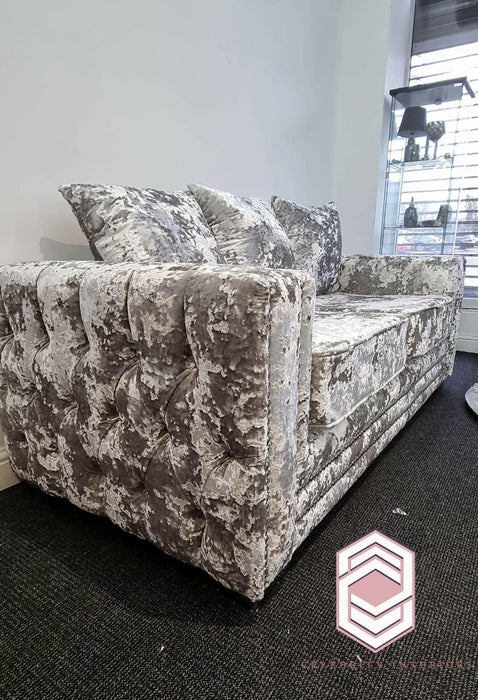 Vogue 3+2 lustro crushed velvet sofa range