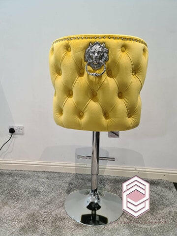 Valentino Barstool - Mustard Plush Velvet