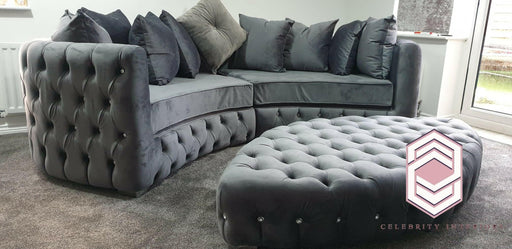 Chromesofa monacofabric sofa plushvelvet bespoke home homedecor cornersofa sofawithdiamonds interiordesign livingroom furnituredesign furniture fyp trend studding beautiful love living couch velvetsofa bespokesofa scatterbackcushions formalbackcushions fabricbuttons fabricsofa suedevelvet upholsteryfabric 