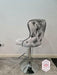 Bar stool Silver Pewter Velvet Shimmery Valentino Barstool
