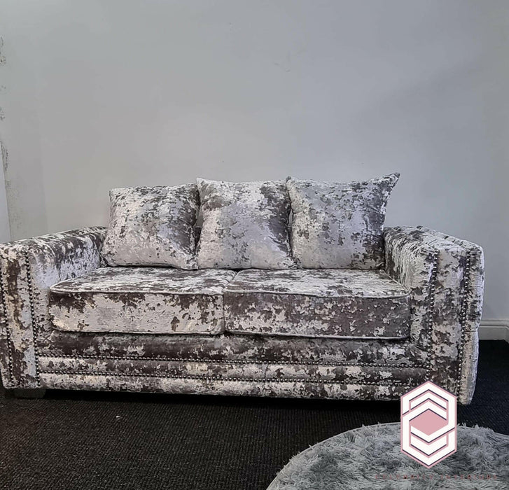 Vogue 3+2 lustro crushed velvet sofa range