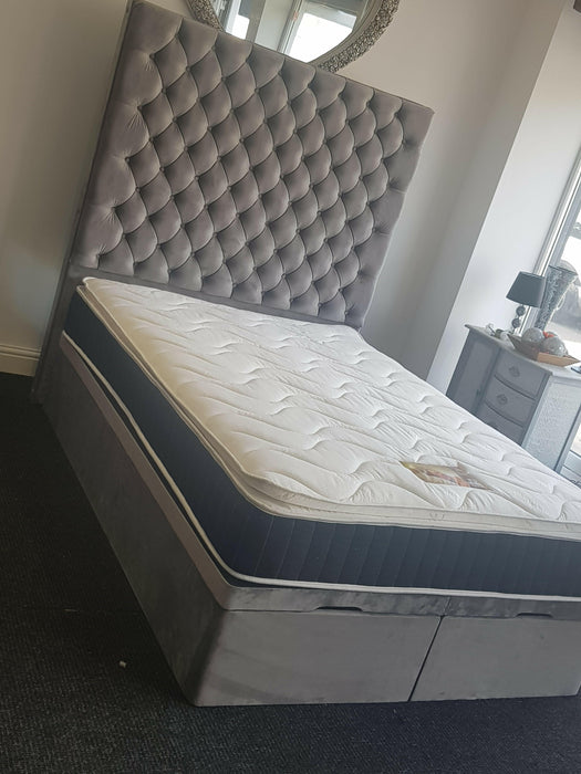 Alexandra divan ottoman plush velvet bedframe
