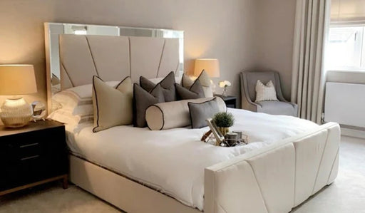 ISLA MIRRORED PLUSH VELVET BEDFRAME