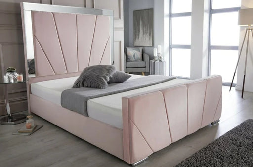 ISLA MIRRORED PLUSH VELVET BEDFRAME