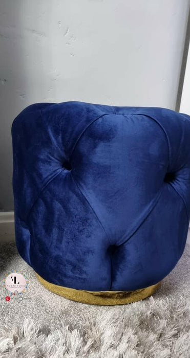 Khalifah Round Luxury Velvet Stools - Available In Many Colours