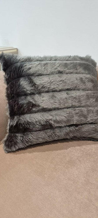 Neoma Grey  With Grey Fur Cushion
