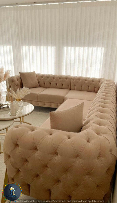 Chrometrimsofa goldtrimsofa velvetsofa dubaisofacollection plushvelvetsofas luxurysofa uniquesofas furniture sofas sofa cornersofa 3+2sofa homedecor design interiordesign livingroom home furnituredesigns love bespoke bespokesofas