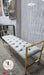 Sahara Metal Plating Plush Soft Velvet Bench