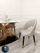 Orion Gold 1.8 Polar White Sintered Stone Top + Astra Leather Dining Chair