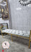 Sahara Metal Plating Plush Soft Velvet Bench