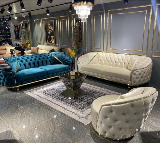 Khalifah special 3 seater plush velvet