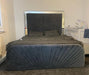 Nova Mirrored Bed In Plush Velvet