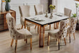 Sorrento Sintered Stone Rectangle Dining Table + Victoria Velvet Dining Chairs