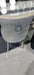 Lexi Dining Chair Grey Pu Leather & Chrome Detailing