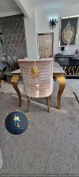 Lewis Gold Ceramic 1.5m Dining Table