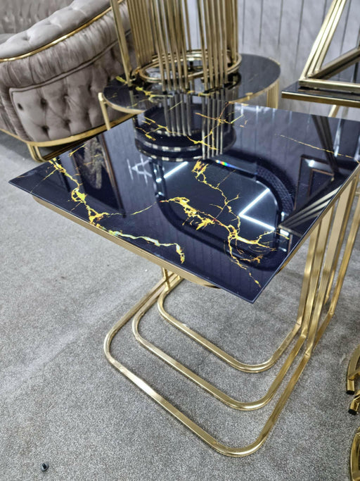 Nestof3 bronze gold tables sidetable goldtable livingroom furniture homedecor homeowner house nest 