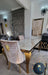 Lexi Chair Mink Pewter Velvet & Gold Detailing