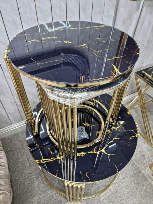Gold nest on sale of 3 tables