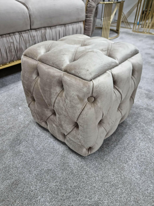 Square Upholstered Footstool (Small)