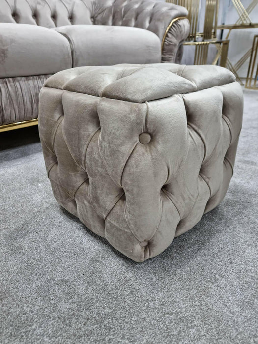Square Upholstered Footstool (Small)