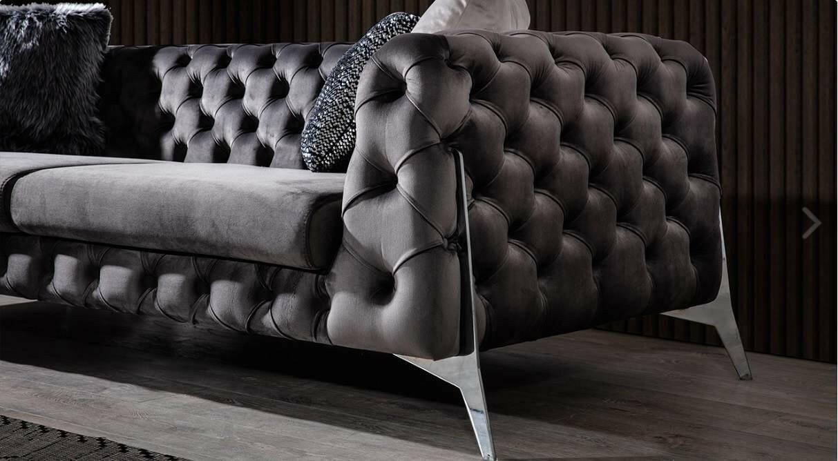 Hermes 2 seater sofa plush velvet
