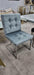 Atlanta Grey & Chrome Metal Plating Velvet Dining Chair REDUCED -