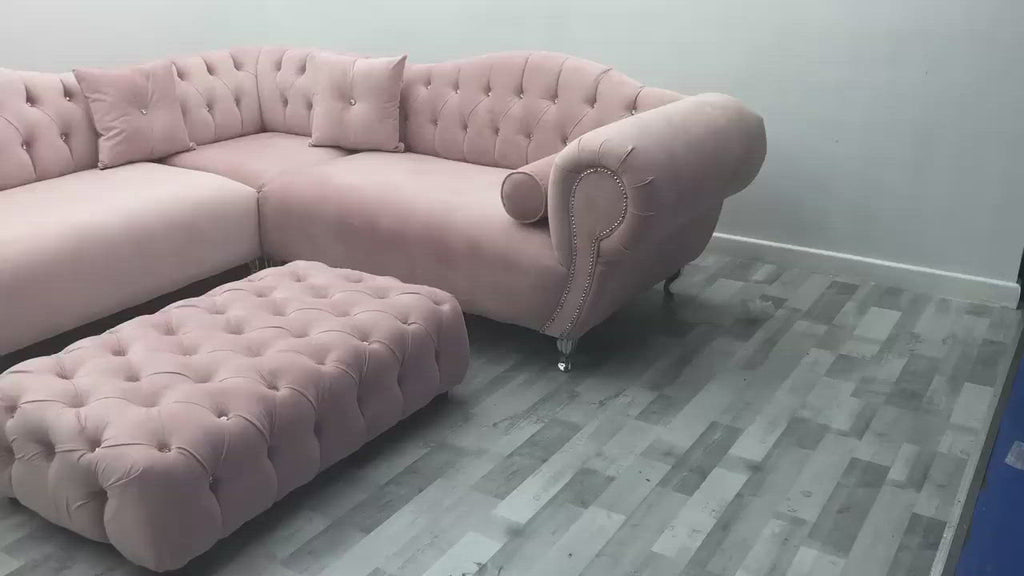 Raphael plush velvet corner sofa range