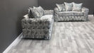 Ashton premium 3+2 lustro crushed velvet sofa range