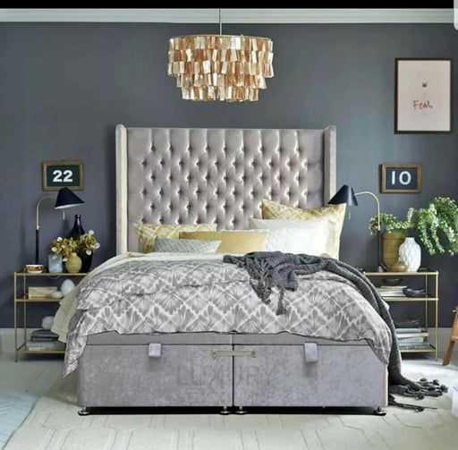 Marina wing back divan ottoman Ottoman divan storage bed crushed Velvet velvet bed bedframe ottoman storage storage velvet bed ottoman slatted mechanism bedstead velvet beds bed double bed kingsize bed singlebed storage bed slatted bed strong bed crushed velvet bed crushed velvet velvet plush velvet fabric bed