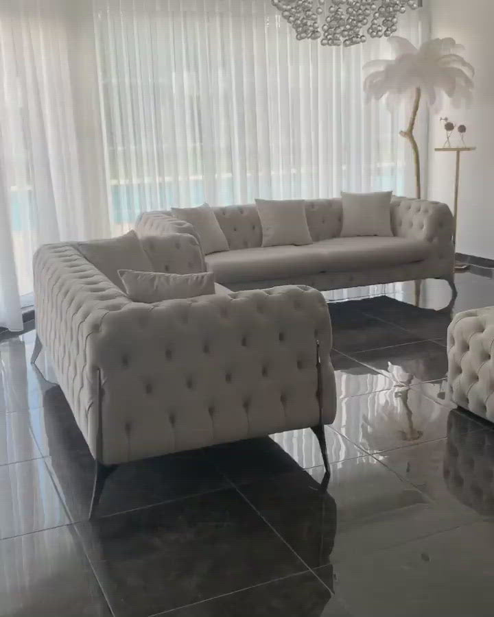 Chrometrimsofa goldtrimsofa velvetsofa dubaisofacollection plushvelvetsofas luxurysofa uniquesofas furniture sofas sofa cornersofa 3+2sofa homedecor design interiordesign livingroom home furnituredesigns love bespoke bespokesofas