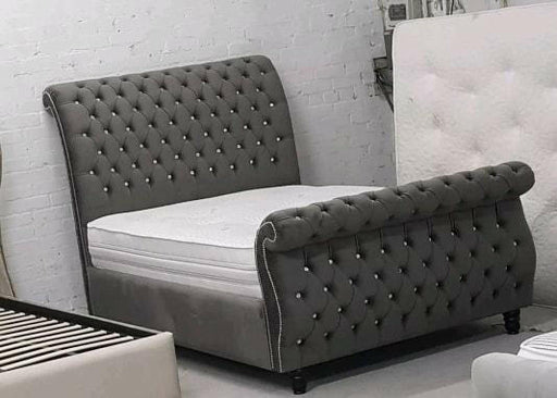 Swan Chesterfield Crushed Velvet Bedframe