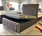Milano Storage Ottoman Bed in plush velvet bed