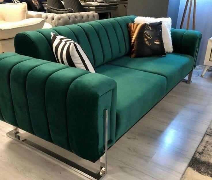 Chrometrimsofa goldtrimsofa velvetsofa dubaisofacollection plushvelvetsofas luxurysofa uniquesofas furniture sofas sofa cornersofa 3+2sofa homedecor design interiordesign livingroom home furnituredesigns love bespoke bespokesofas