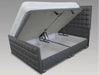 CUBED DIVAN OTTOMAN GAS LIFT BED IN PLUSH VELVET