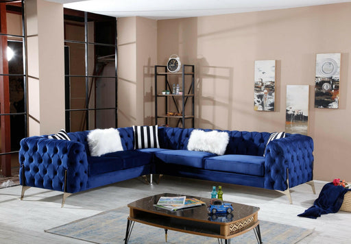 Hermes corner sofa plush velvet