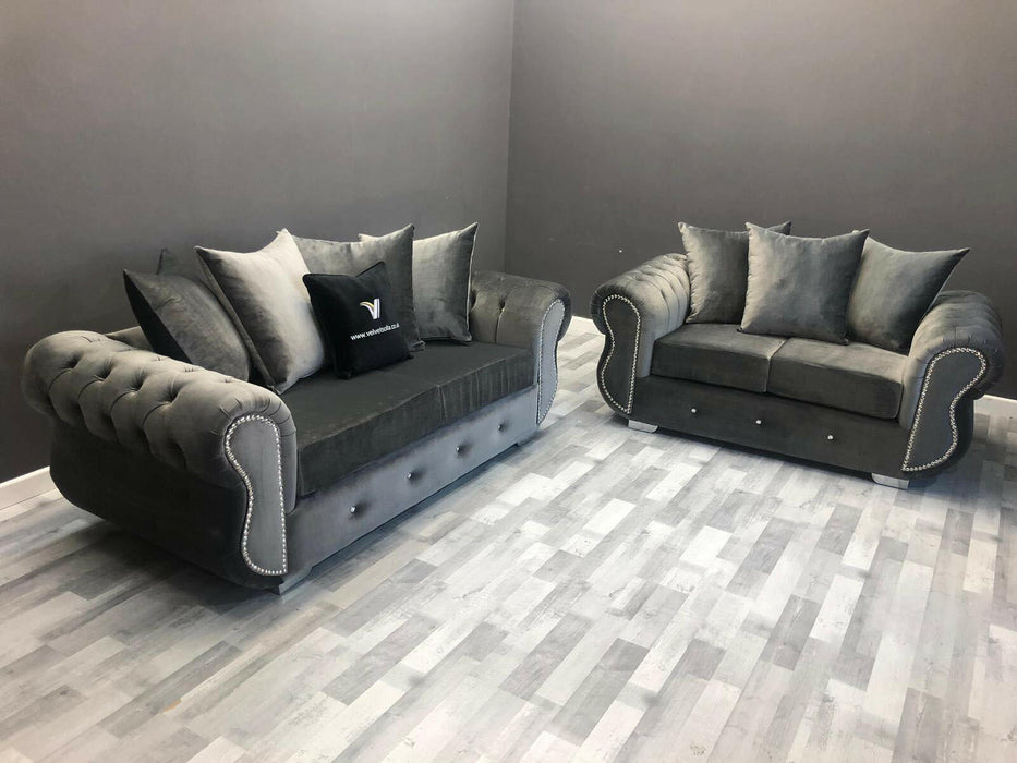 Rino 3+2 sofa range in plush velvet