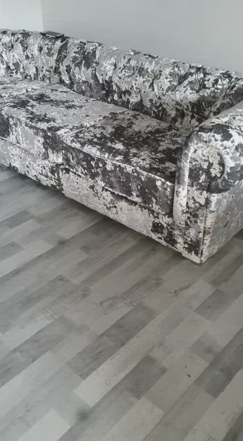 Richmond chesterfield lustro crushed velvet corner sofa
