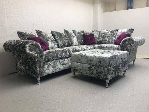 Chelsea Chesterfield Lustro Crushed Velvet Corner Sofa Celebrity