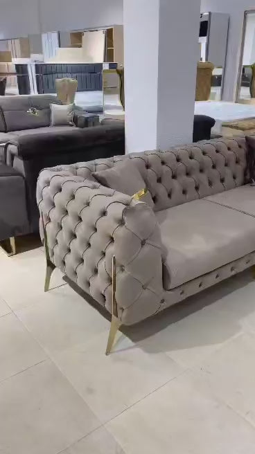 Hermes 2 seater sofa plush velvet