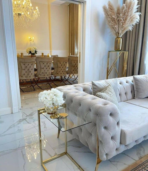Hermes 2 seater sofa plush velvet