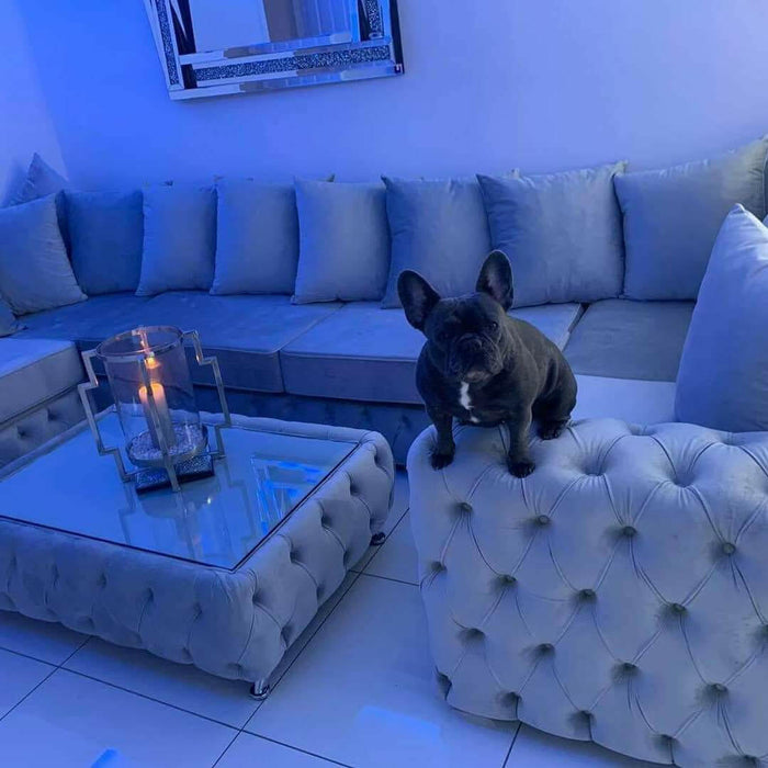 ASHTON FRENCH VELVET U SHAPE CORNER SOFA RANGE
