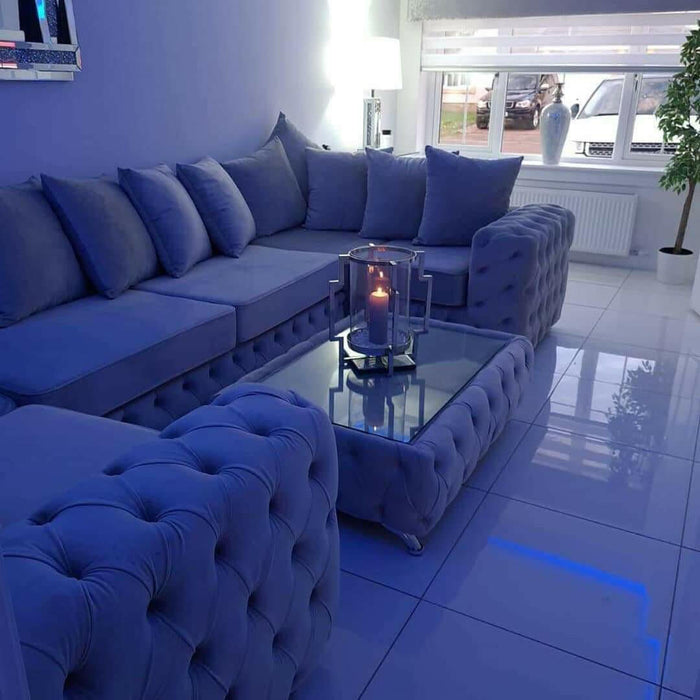 ASHTON FRENCH VELVET U SHAPE CORNER SOFA RANGE
